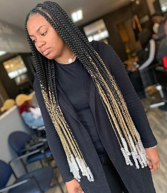 Adorable Black and Blonde Box Braids for Ladies - Claraito's Blog