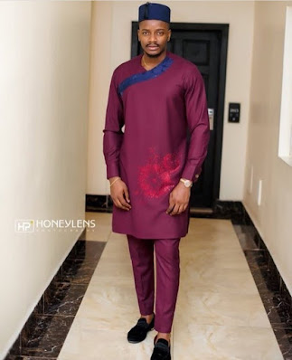 Agbada Styles from BamBam and Teddy A's Traditional Engagement ceremony ...