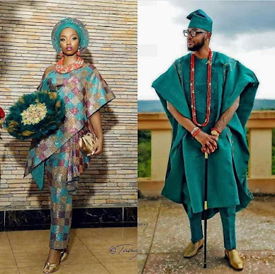 Asoebi Styles for Lace from BamBam and Teddy A's Engagement Ceremony ...