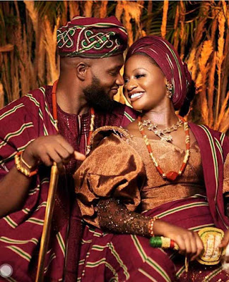 Beautiful Yoruba Traditional Wedding Attire For Bride and Groom