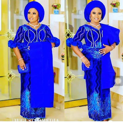 Royal Blue Lace Styles for Wedding and Aso Ebi - Matching Combination ...