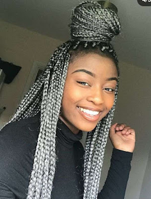 30+ Beautiful Grey Braids Styles that you should try this season ...