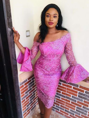 40 Short Lace Gown Styles - For Asoebi and Owambe - Claraito's Blog