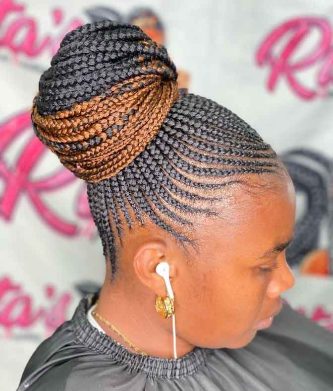 Simple Braided Updo Hairstyles for Black Hair - Protective hairstyles