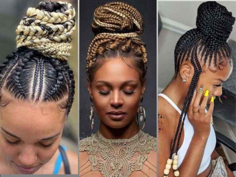 Simple Braided Updo Hairstyles for Black Hair - Protective hairstyles